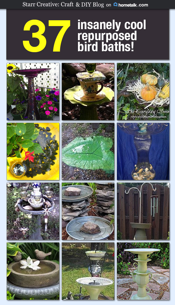37 insanely cool DIY bird baths