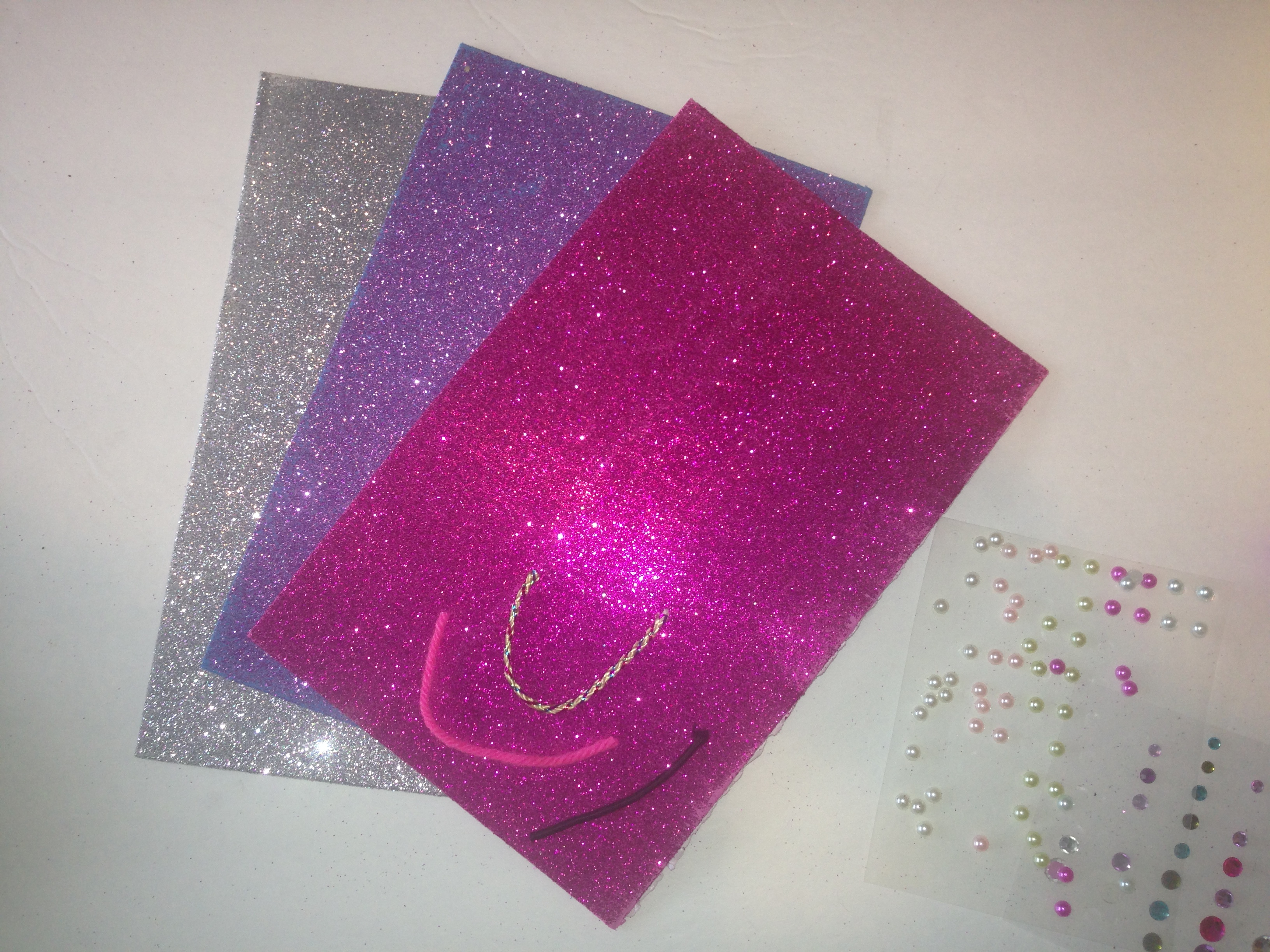 Easy DIY sparkly Barbie Doll purses made with sticky back sparkling foam from dollar store DIY Barbie Doll Easy NoSew Hand Made Purses #barbiedoll #accessories #purses #handmade #sparkle #Starrcreative