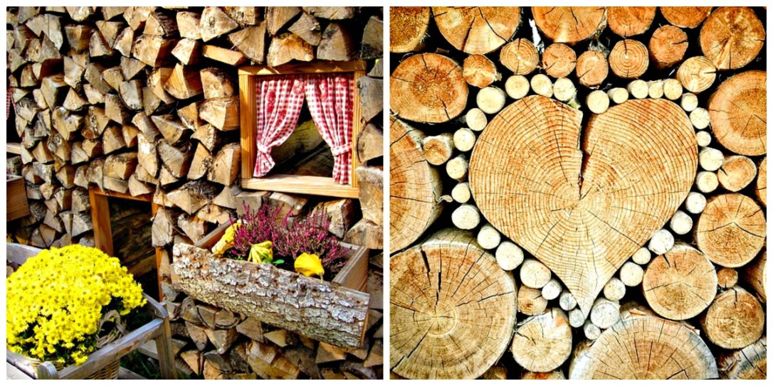 Decorating a woodpile fall inspirations