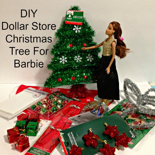 DIY Dollar Store Barbie-Doll Christmas Tree That Barbie Can Decorate! #barbie #DIY #Christmas_tree #Dollartree #Decorate Starrcreative.ca